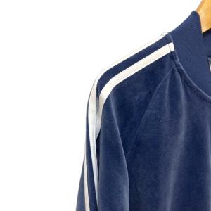 adidas ベロアトラックジャケット ジャージ ジャケット HR3446 S ブルー