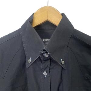BURBERRY BLACK LABEL ボタンダウンシャツ カジュアル 半袖 2 ブラック