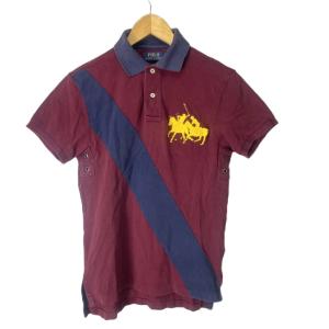 ポロシャツ カットソー ビッグボニー 半袖 XS ボルドー ネイビー