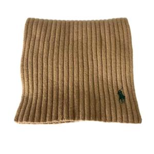 POLO RALPH LAUREN ウールマフラー ストール ポニー刺繍 ブラウン