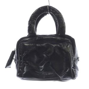 Frame Enamel Boston Bag ボストンバッグ ハンドバッグ ロゴ 黒 ブラック /SR2