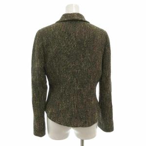 Max Mara 銀タグ ツイードジャケット 42 総裏地 黒 ブラック ベージュ /GV GY50