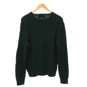 POLO RALPH LAUREN ニット セーター 長袖 ケーブル編み スモールポニー L グリーン 4700268370 /KH