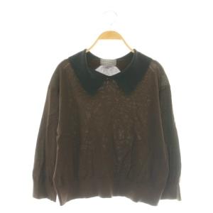 マーガレットハウエル 24AW SEA ISLAND COTTON ニットシャツ 2 ブラウン