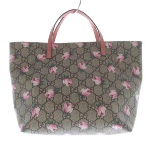 GUCCI チルドレンズ GGスプリーム ローズ トートバッグ ブラウン 410812