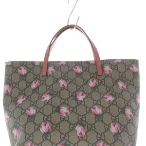GUCCI チルドレンズ GGスプリーム ローズ トートバッグ ブラウン 410812