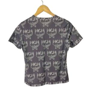MCM  Ｔシャツ カットソー 総柄 Vネック 半袖 M グレー GY06
