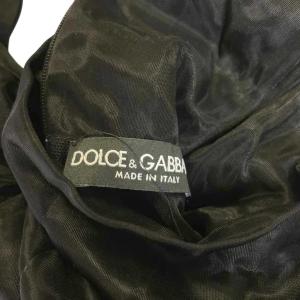 & DOLCE&GABBANA シアー シースルー ブラウス シャツ ハイネック 長袖 52 ブラック GY06