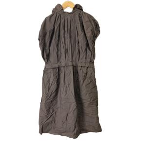 MARNI ワンピース ひざ丈 半袖 ギャザー 40 ブラウン GY006