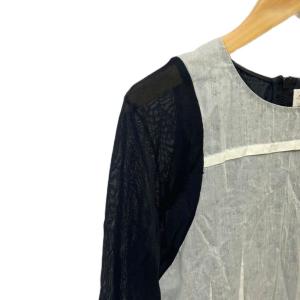 MARNI ワンピース ひざ丈 切替 ドッキング シルク混 38 アイボリー GY06