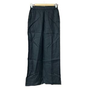 リネンパンツ ワイド パンツ 36 ブラック GY06