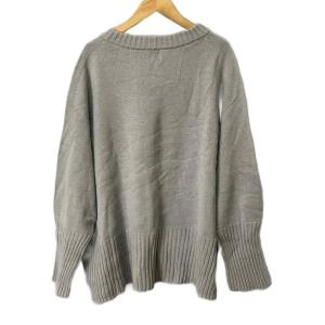 Spick&Span バルキーヤーン ロングリブプルオーバー ニット セーター ライトグレー