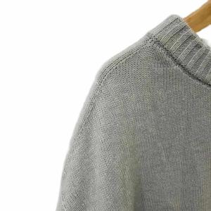 Spick&Span バルキーヤーン ロングリブプルオーバー ニット セーター ライトグレー