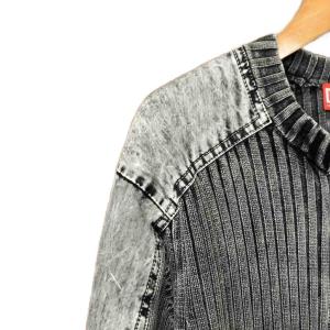 DIESEL FULL ZIP K MATTY 25FW ニット セーター ジップアップ S グレー A17464