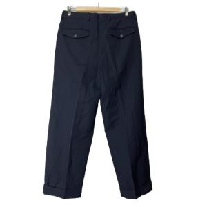 DRIES VAN NOTEN タックパンツ 46 ネイビー 73-04-74-04020