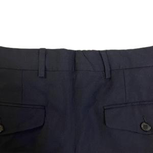 DRIES VAN NOTEN タックパンツ 46 ネイビー 73-04-74-04020
