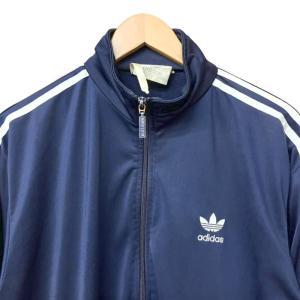 adidas トラックジャケット ジャージ ジャケット オールド ヴィンテージ 白タグ XLブルー