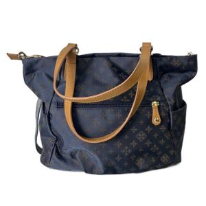 russet ショルダーバッグ ハンドバッグ 2way 総柄 ネイビー