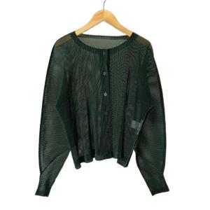 メッシュプリーツ カーディガン 3 グリーン PP23FO362