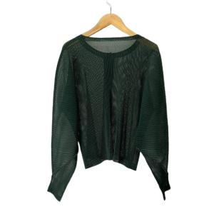 PLEATS PLEASE ISSEY MIYAKE メッシュプリーツ カーディガン 3 グリーン PP23FO362