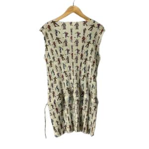PLEATS PLEASE ISSEY MIYAKE ノースリーブ カットソー チュニック 総柄 人柄 4 PP81-JK732 ベージュ