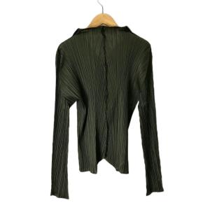 PLEATS PLEASE ISSEY MIYAKE スキッパー プリーツ ブラウス シャツ 4 グリーン PP23-JJ161