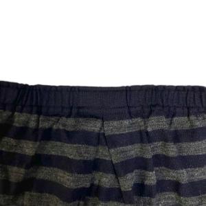 me ISSEY MIYAKE サルエルパンツ パンツ ボーダー 総柄 ネイビー MI54JF381