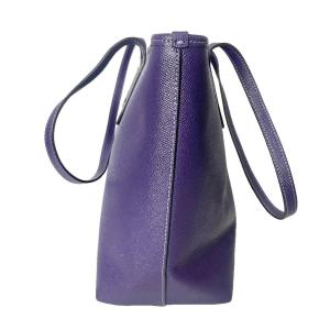 COACH クロスグレイン レザー シティー ジップ トートバッグ ハンドバッグ F58846 パープル