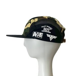A BATHING APE キャンプキャップ カモフラ キャップ 帽子 ベージュ 001CPE201017X