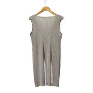 PLEATS PLEASE ISSEY MIYAKE ワンピース プリーツ チュニック ノースリーブ ひざ丈 3 アイボリー PP23-FT275