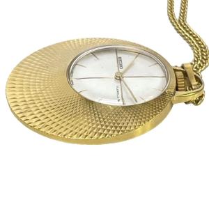 【希少】SEIKO　手巻き　稼働　懐中時計　ネックレスウォッチ　ゴールド ペンダントウォッチ 懐中時計 手巻き ネックレス アナログ 2針