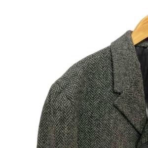 GIANNI VERSACE ヘリンボーンコート ロング ウール ヴィンテージ オールド 52 グレー