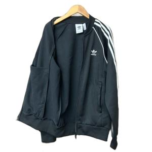 adidas トラックジャケット ジャージ ラグラン トレフォイル L ブラック