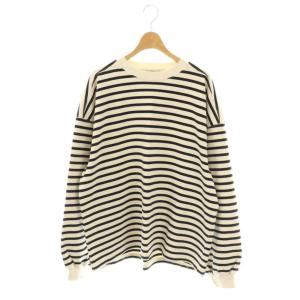 Border L/S T Shirt ボーダー カットソー Tシャツ 長袖 コットン F 生成り 黒 /NR