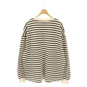 REMI RELIEF Border L/S T Shirt ボーダー カットソー Tシャツ 長袖 コットン F 生成り 黒 /NR