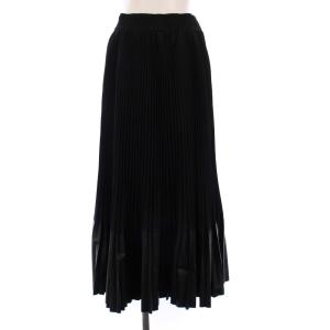 24AW TAFFETA FAUX-LEATHER PLEATED スカート