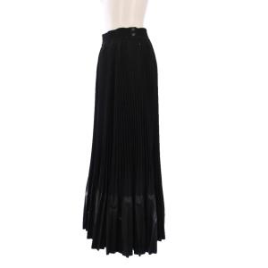 HYKE 24AW TAFFETA FAUX-LEATHER PLEATED スカート