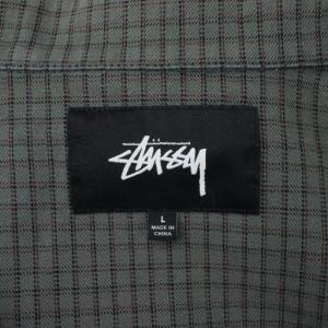 STUSSY Check Garage Jacket L カーキ 115534