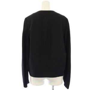 theory luxe NEW SAXONY NUELA ノーカラージャケット ブルゾン 38 ブラック 03-1404101