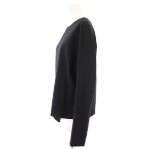 theory luxe NEW SAXONY NUELA ノーカラージャケット ブルゾン 38 ブラック 03-1404101