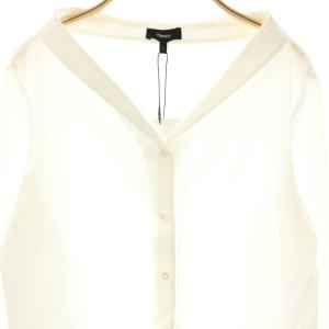 Theory 25SS SLIT FRONT BLOUSE SHALLOW GGT ブラウス シャツ S ホワイト /DF
