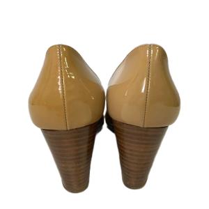 Christian Louboutin エナメルシューズ オープントゥ シューズ 37 1/2 ベージュ