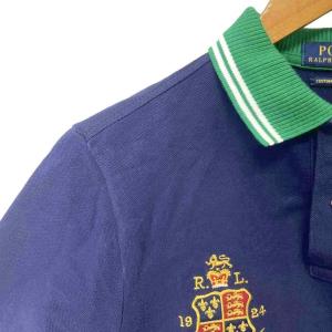 POLO RALPH LAUREN ポロシャツ カットソー ビッグポニー エンブレム刺? 半袖 S ネイビー