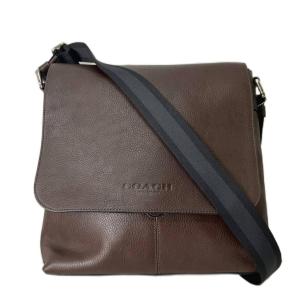 ショルダーバッグ フラップ レザー ブラウン F72108