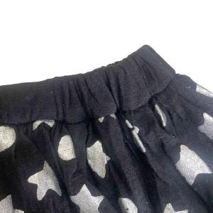 TSUMORI CHISATO フレアスカート 総柄 イージー ウール ひざ丈 2 ブラック シルバーカラー