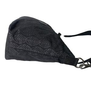 KIPLING ショルダーバッグ 斜めがけ リーフ柄 ナイロン ブラック