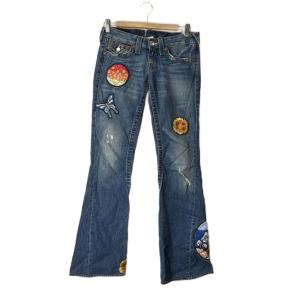 society club jeans デニム ジーンズ フレア ワッペン 25 インディゴ