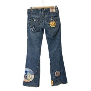 TRUE RELIGION society club jeans デニム ジーンズ フレア ワッペン 25 インディゴ