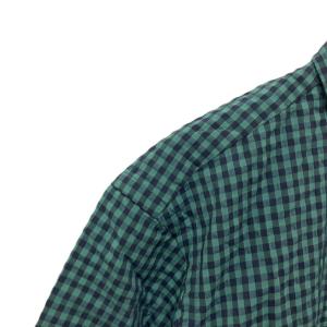 THE NORTH FACE シャツ 半袖 ギンガムチェック カジュアル L グリーン NR21967