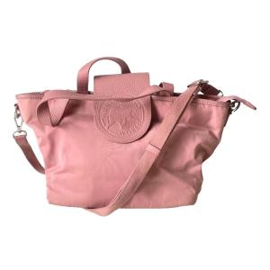 ショルダーバッグ 斜めがけ ハンドバッグ ナイロン レザー ピンク